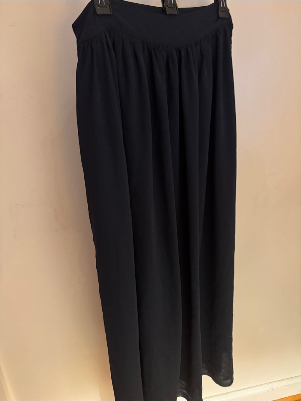 Banana Republic Black Maxi Skirt with Soft Gathered Waist